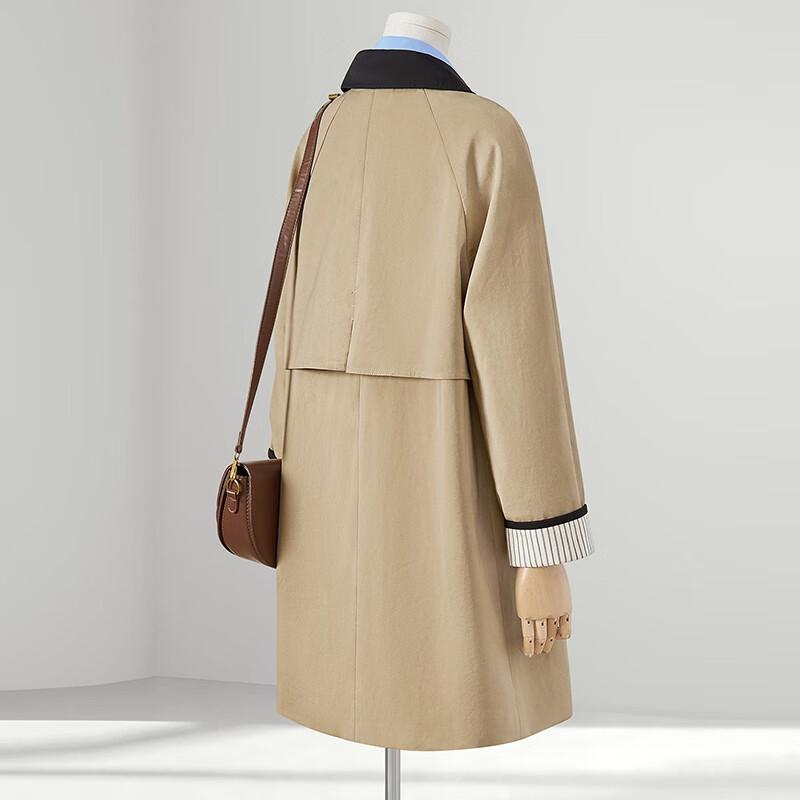 Женский тренч Tachi с лацканами в цветную полоску