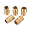 1 2 Brass Pipe Fitting Hex Nipple Water Tube Connecting Accessories (5pcs)