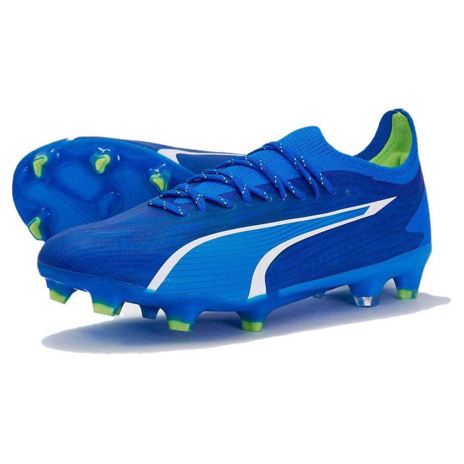 Puma Искусственная трава Ultra Pro MG (Резиновые короткие шипы) Футбольные бутсы Мужские Футбольные бутсы Сине-зеленые 107508-03