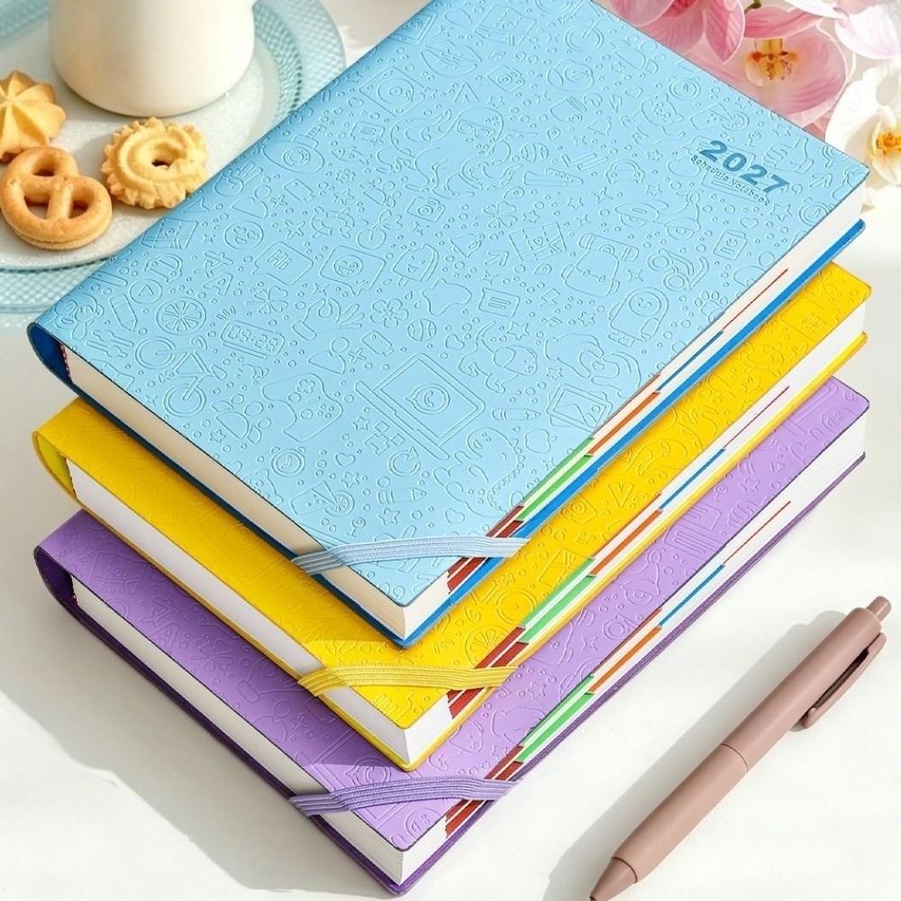 A5 2027 Schedule Book Funny Cartoon Time Management Planner Agenda Planner Notebook School