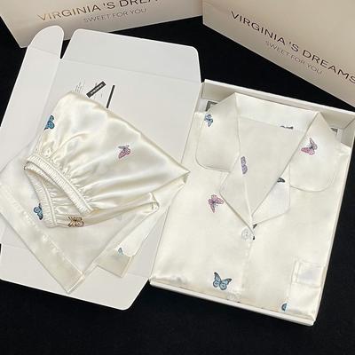 Женские пижамные комплекты, женская пижама, летний принт, дизайн, костюм, брюки с коротким рукавом, комплект, домашняя одежда, сексуальная ночная одежда, пижамы