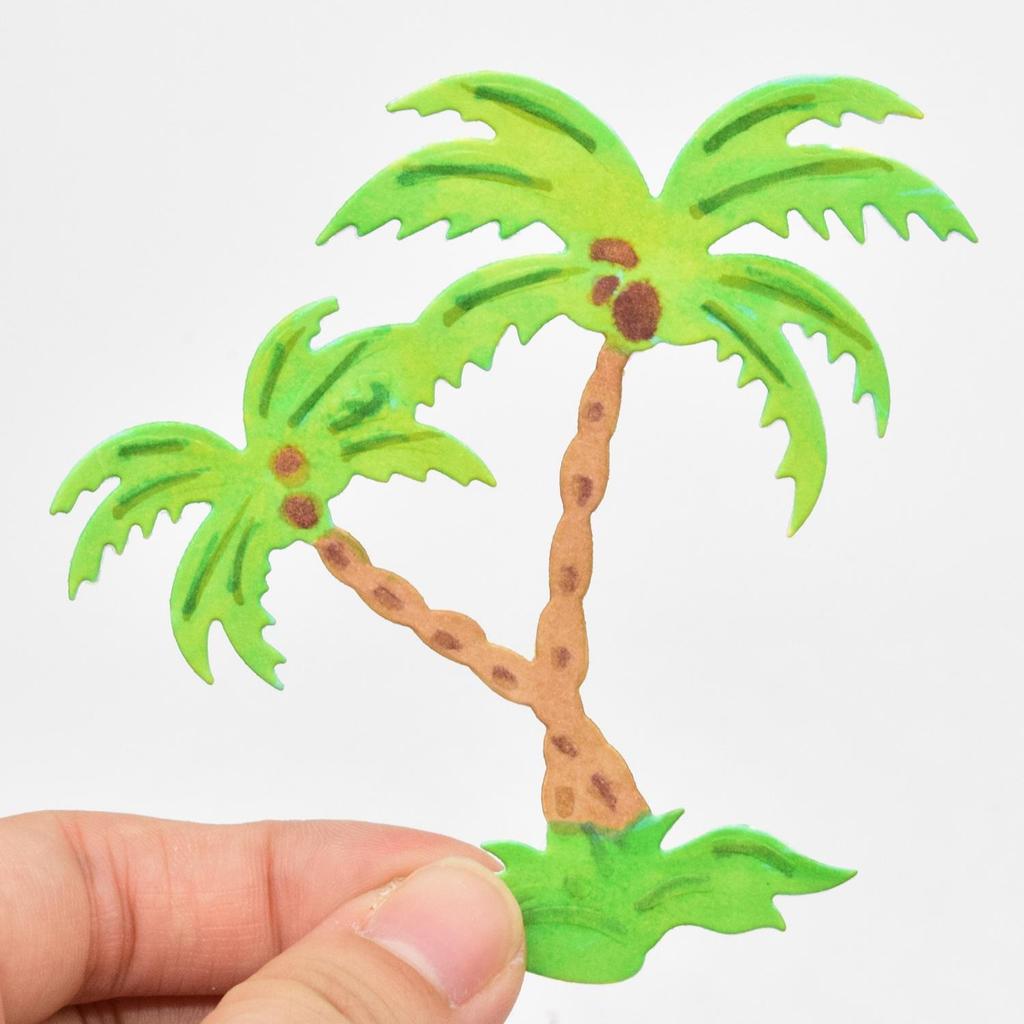 Вырубные штампы для кокосовой пальмы Кокосовые пальмы Металлические высечки для DIY Скрапбукинг Альбом Изготовление карточек Бумажные поделки