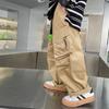 Boys Cargo Pants Kids Vintage Streetwear Straight Trousers Children Spring Fall Loose Wide-Legged Pants Teenager Casual Clothing