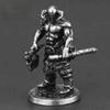 White Copper Metal Solider Miniatures Figurine Vintage Strong Men Warrior Ornament Desktop Decoration Accessories Toy Gift