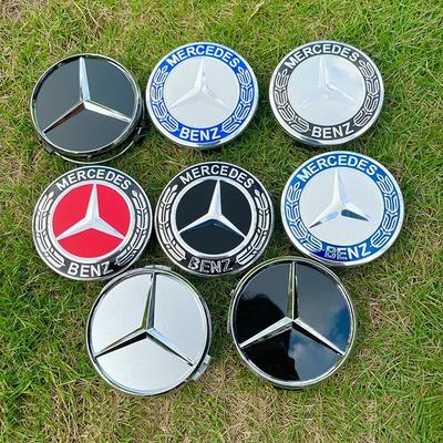 4 шт. 56 мм 60 мм 68 мм 75 мм 3-контактные для автомобиля Mercedes-Benz колпачки на центр колеса колпаки ступицы обода эмблема W202 W220 W213 W210 W164 E200 E260 E300