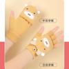 Middle-aged Children Half-finger Flip Cover Dew Finger Writing Cold-proof Thickened Warm Cartoon Boys and Girls Winter Knitted Primary School Gloves