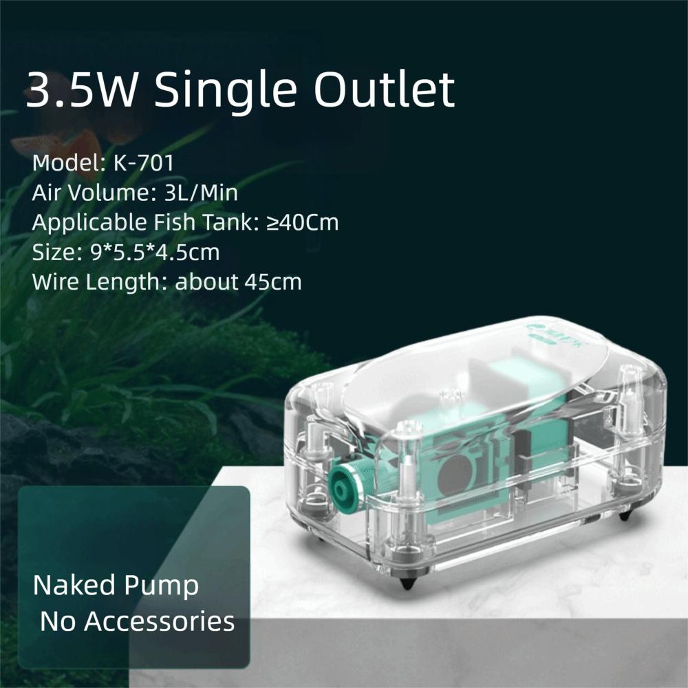 Ultra Silent Aquarium Air Pump Low Noise Silent Operation Automatic Mute Aerator Pump High Power Adjustable