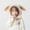 Bolalar shapkasi Kuz va qish Sharf bilan integratsiyalashgan shamdan himoya kapyushoni Niqob kiyish Qalinlashtirilgan Issiq Bo'yin Shamoldan himoya Sovuq Shlyapa Pullover Shlyapa