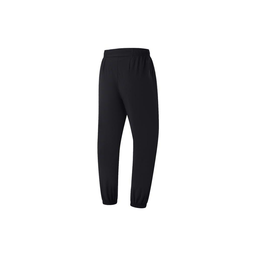 Li Ning Running Series Solid Color Quick-Dry Tapered Knit Sports Pants Men Bottoms Black AYKU379-1
