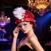 Аксессуар для сценических выступлений Индийская шапка султана, Блестящая кепка с пайетками и перьевым султаном, Оригинальный арабский уникальный подарок, Праздничные мероприятия, Костюм принца