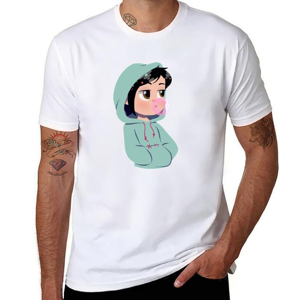 Hooded Glitch TShirt Casual Everyday Short Sleeve TShirt