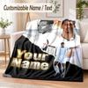 Custom Text Flannel Blanket Jude Bellingham Print Warm Cozy Blanket Home Sofa Bedding