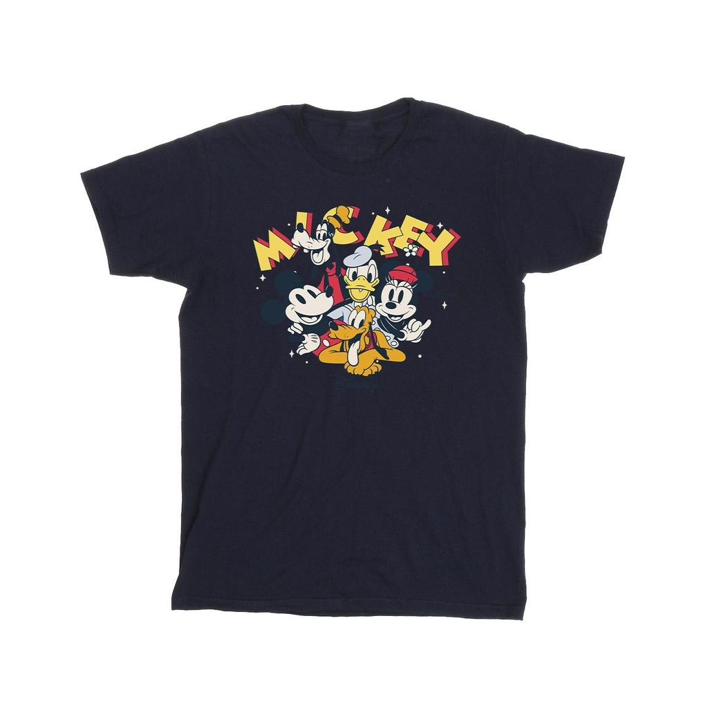 Disney Girls Mickey Mouse Group Cotton T-Shirt