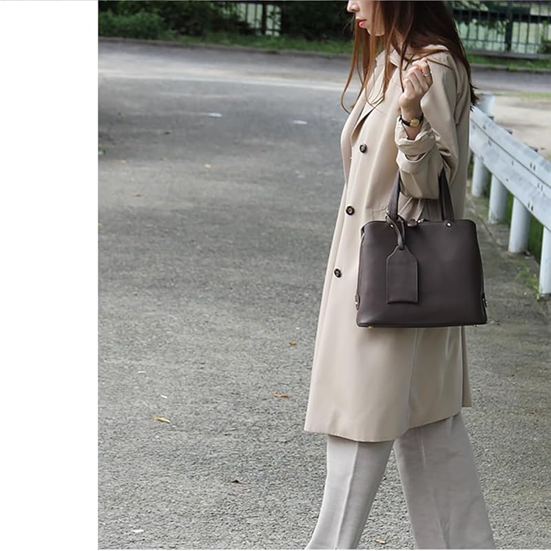 [VITAFELICE] Vita Felice Натуральная коровья кожаная квадратная сумка с двумя отделениями для женщин vinb-l16045 (угольно-коричневый)