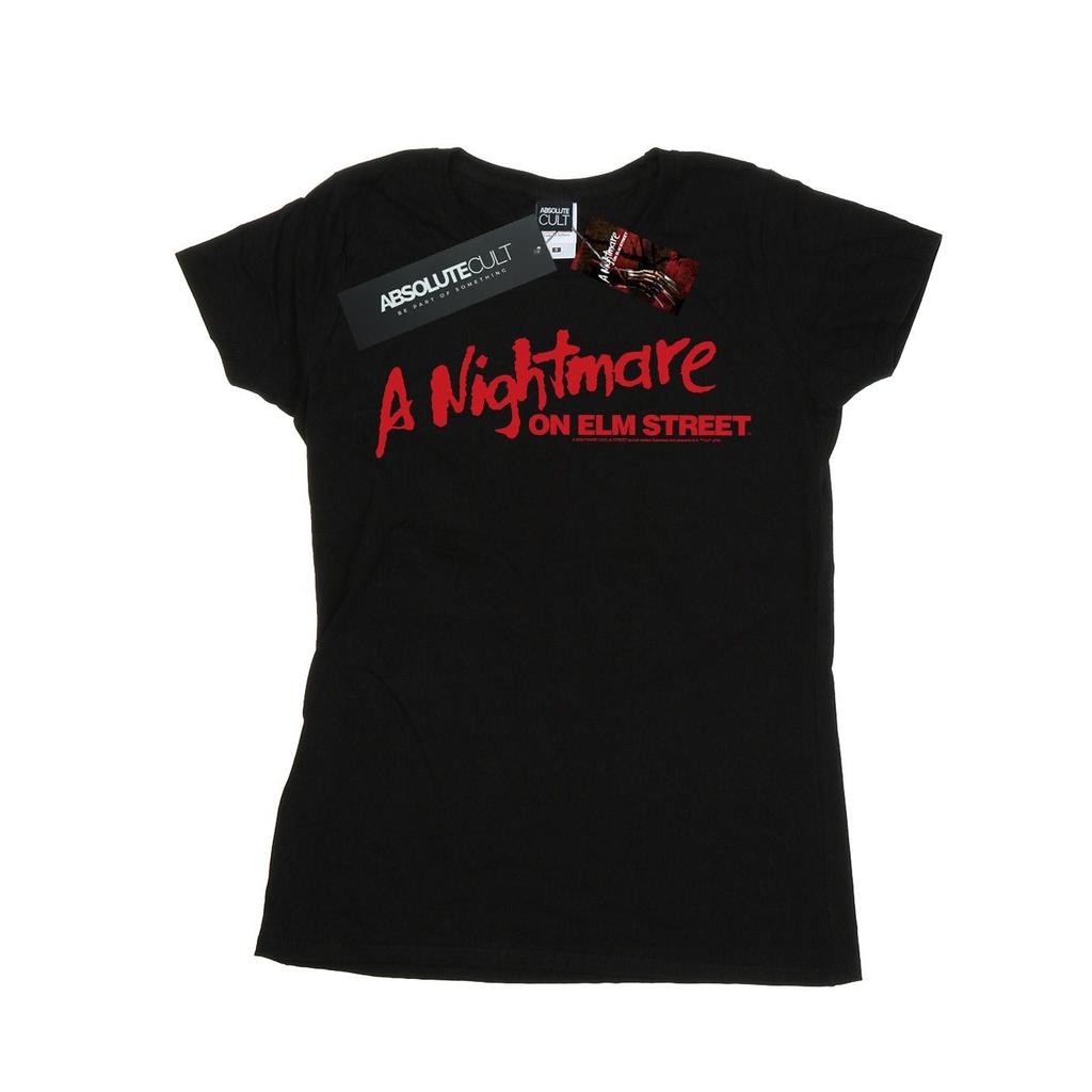 A Nightmare On Elm Street Womens/Ladies Red Logo Cotton T-Shirt