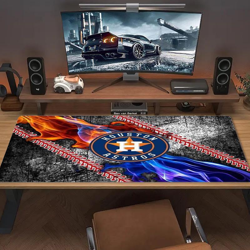 Houston Astros Color Mouse Pad Large Gaming Table Cushion Non-slip Laptop Tablet Big Mousepad XXL Mat Mini PC Playmat With Lock edge