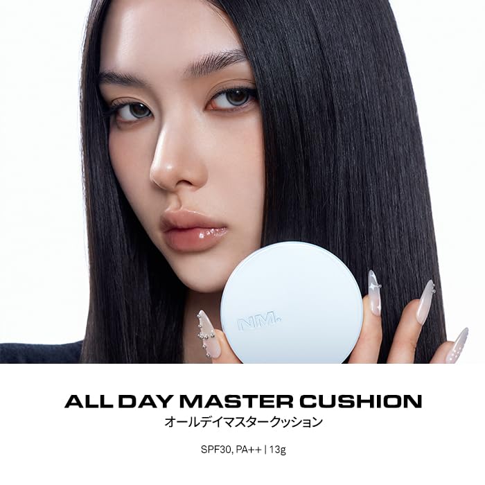 [Официальный] Cushion NAMING All Day Master (21П) Тональная основа SPF30 PA++, Контроль блеска, Стойкая, Полуматовый финиш для жирной кожи