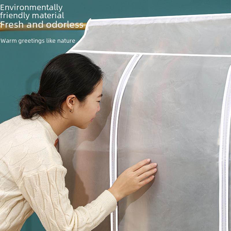 Transparent Washable Wardrobe Hanging Garment Dust Cover - Dustproof & Moisture-Proof Suit Bag