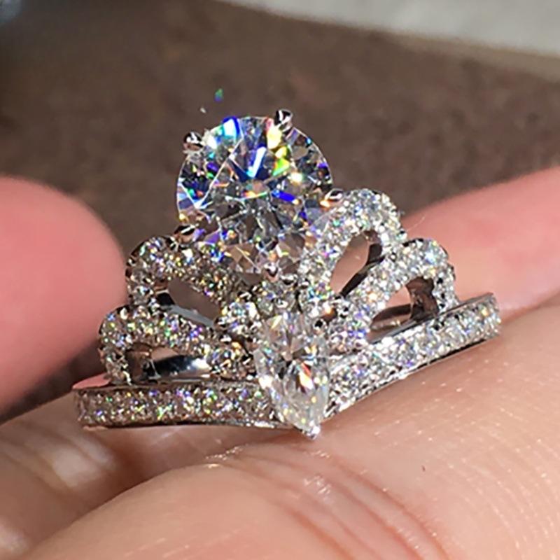 Luxury New Crown Princess Rings Fashion Rings for Women