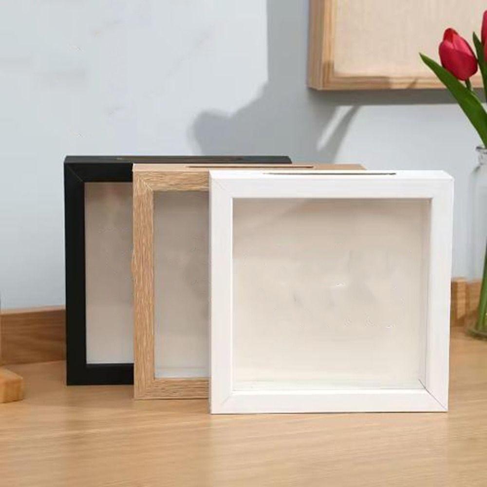 Square Adventure Archive Box Wooden Piggy Banks Simple Ticket Shadow Box Friends