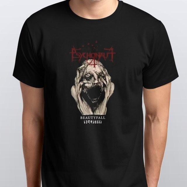 Футболка Psychonaut4 Черный Металл Унисекс Футболка S M L XL XXL 3 4 XL Черный