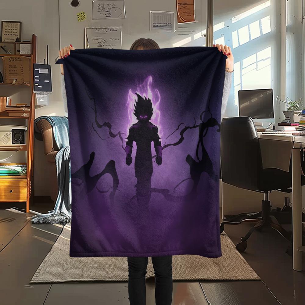 Dragon Ball Print Flannel Blanket, High quality Comfortable for All Seasons, Home Decor, Warmth and Comfort