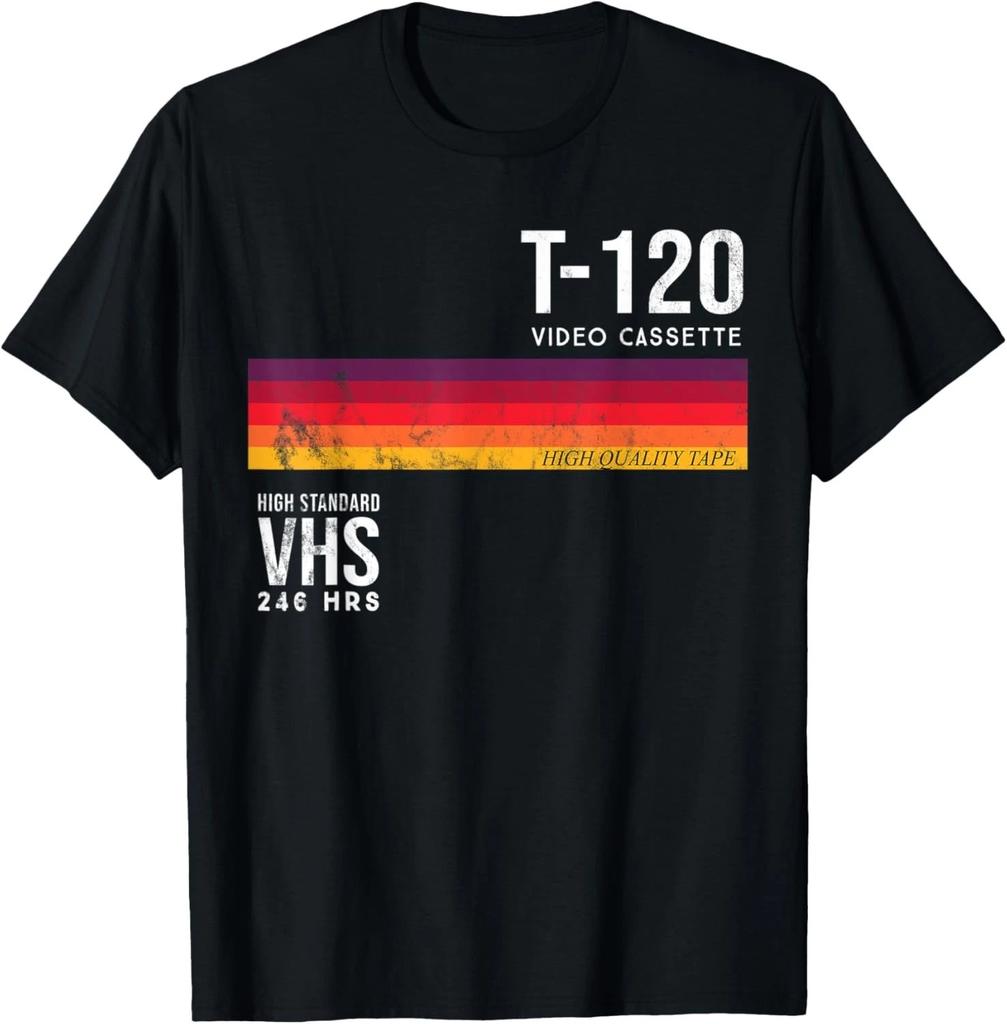 Винтажная футболка 80-х с изображением видеокассеты VHS