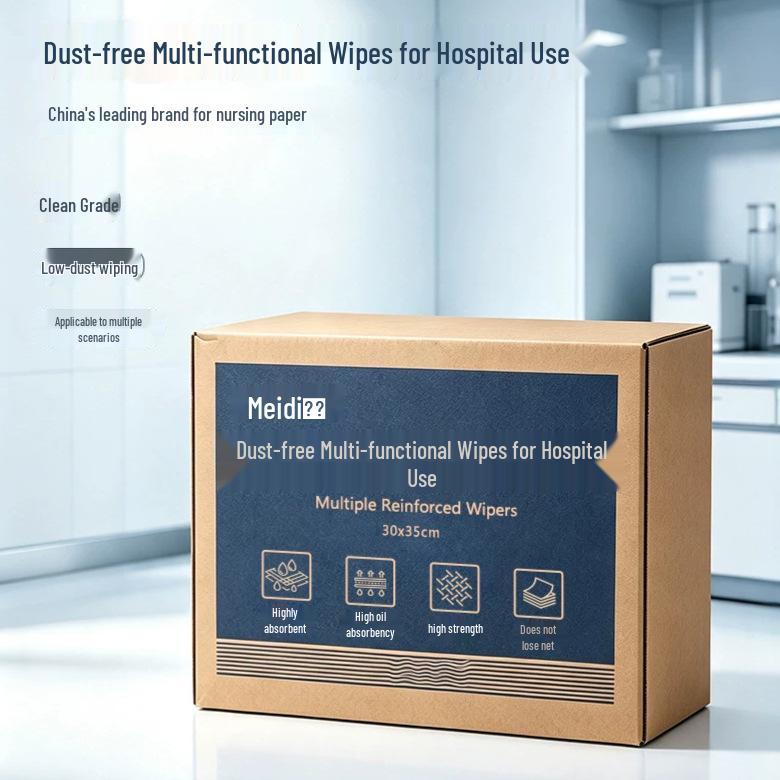 Low Lint Multi-Functional Dust-Free Hospital and Lab Mirror Wipes