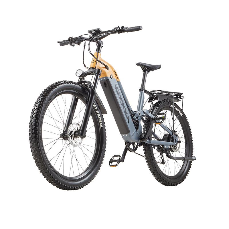 KIMDYMAKO2 E-Bike140km Range 48V 20Ah Battery, 80N.m 250W Motor, Full Suspension, 27.5" Tires, 9-Speed, LCD Display.