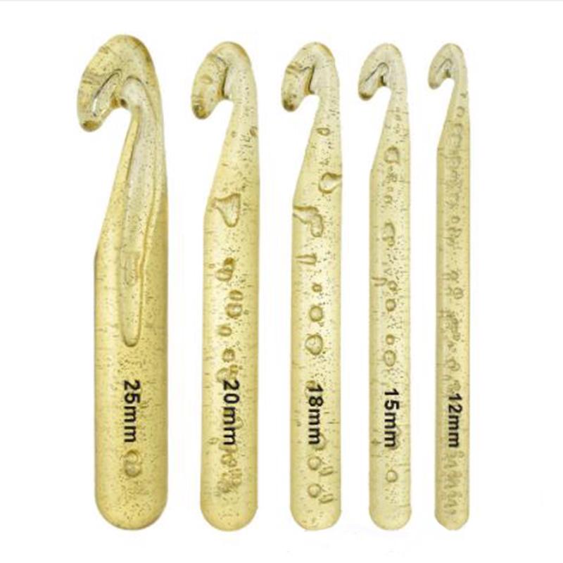 Chunky Crystal Crochet Hook Needle Knitting Wool Hook Craft 12 15 18 20 25mm