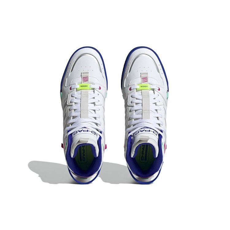 adidas Кожаные кроссовки Neo D-Pad, удобные, модные, средней высоты, унисекс, для скейтбординга, белые, синие, HQ6556