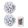 10leds RGB Submersible Light with Remote Control Underwater Night Lamp Battery Operated for Pool Vase Bowl Wedding Party Decor