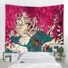Джунгли Тигр иллюстрация ретро арт-деко гобелен в стиле бохо настенный хиппи колдовство психоделическое украшение дома