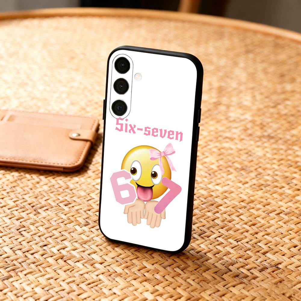 67 Six Seven  Phone Case For Samsung  A73,72,71,53,52,51,22,91,80, Soft Black Cover