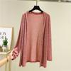 Fashionable Sun Protection Clothing Knitted Cardigan Women's Long Sleeved Jacket Loose and Versatile Plus Size for Spring and Autumn Fashion Show