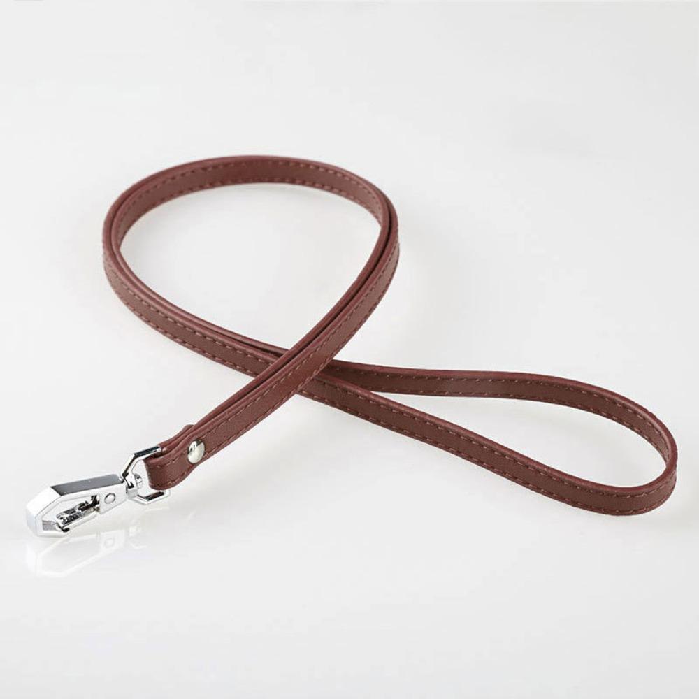 Leather Lanyards Telescopic Sling Bright Colors ID Badge Holder Office School
