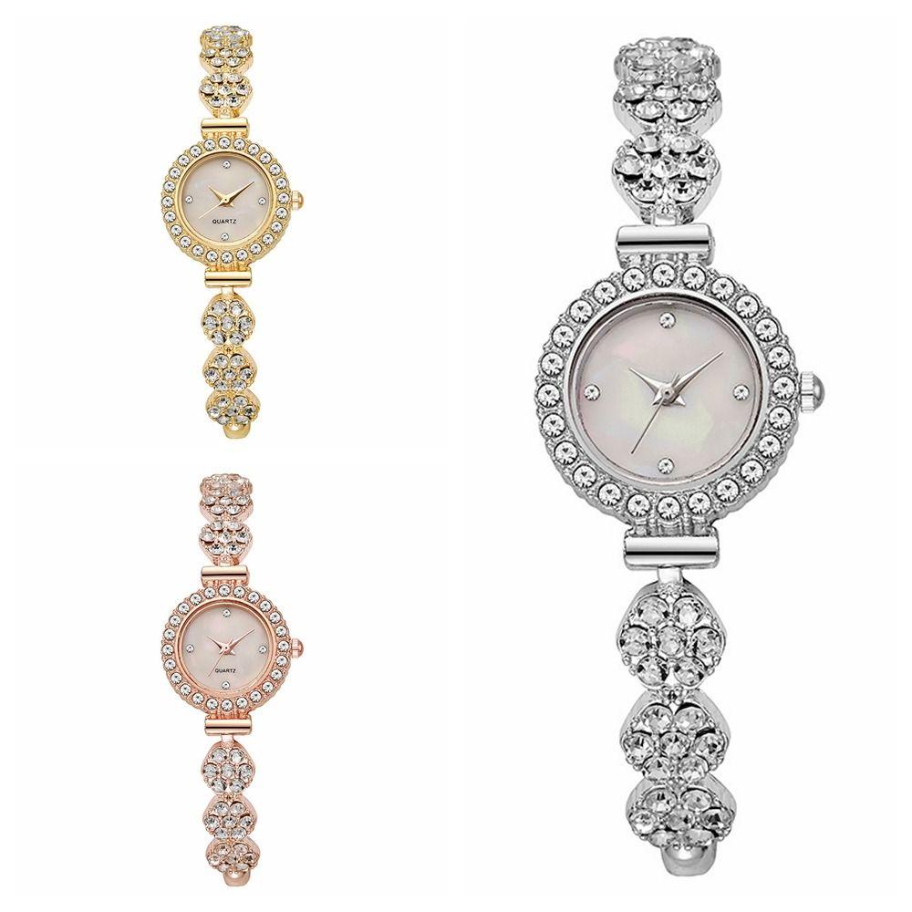 Rhinestone Women Watch Small Disc Wrist Watch Fashion Ladies Bracelet Watch Ladies