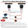 Светодиодный указатель поворота и реле-переключатель, предварительно смонтированный жгут проводов, комплект для UTV/ ATV, универсальный