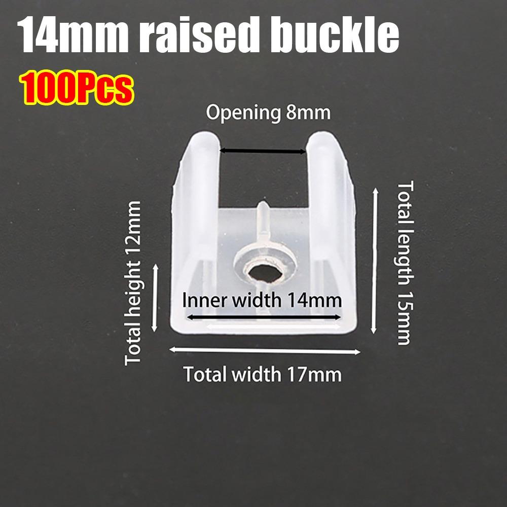 100Pcs 220V Flexible COB LED Strip Fixed Clips Plastic Lamp Holder Fitting Light Mounting Buckle 8-20mm 5050/5730/2835