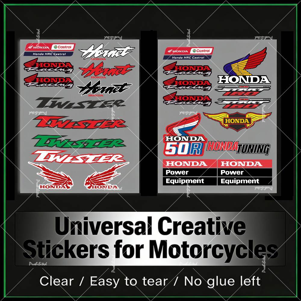 Fashion For Honda Stickers Moto Sticker Auto Body Bumper Windows Motorcycle Laptop Walls Vinyl Decal Car Tuning Accessories TP6