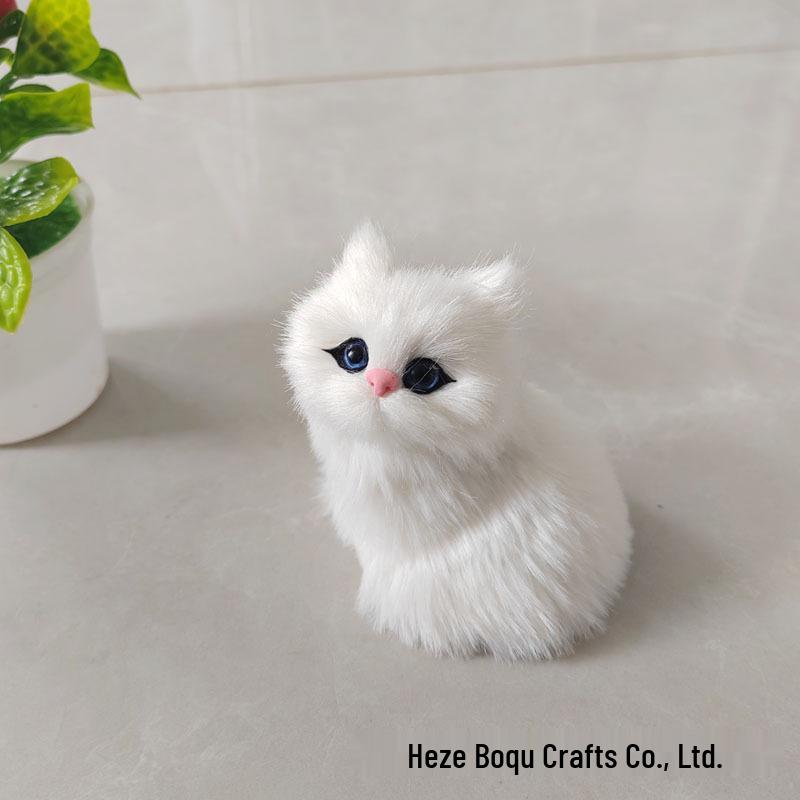 Мини-фигурка мяукающего котенка - Ручная работа, животное-украшение для сувенирных магазинов и достопримечательностей