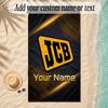 Beach TowelJCB Custom Name Text Personalized Soft Towel for Beach Pool Indoor Home Decor Gift