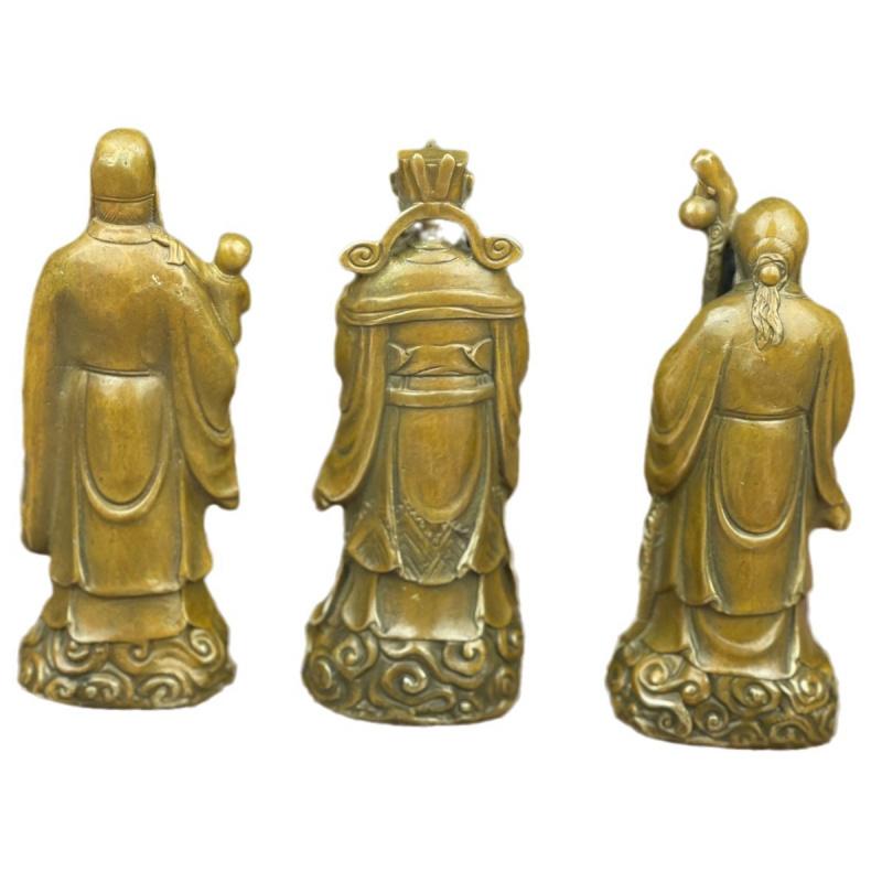 Антикварная Медная Статуэтка Фортуны, Процветания, Долголетия И Счастья, Украшение, Бог Богатства, Домашний Алтарь Будда