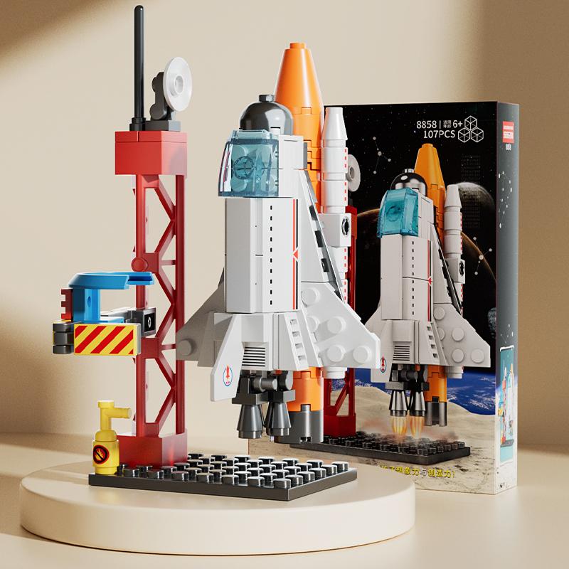 130 шт., космический челнок, ракета, строительные блоки, игрушки для детей, развивающая игрушка, подарок для мальчиков и девочек