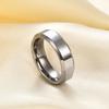 6ММ 8ММ Двухскошенное Трехцветное Вольфрамовое Стальное Гладкое Кольцо Простое Универсальное Обручальное Кольцо