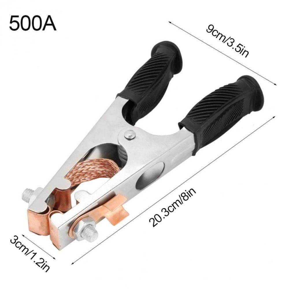 500 A Ground Cable Clip Copper Manual Welder Durable Electrode Holder Tool Welding