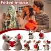 Рукоделие Валяние из шерсти Игла для валяния Мышь из войлока Ручная работа Фигурка Подарки Коллекционная мышь Милая мышь Животное-мышь Фигурка