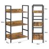 XINYF Open Shelving Unit, 3 Tiers, 60cm Wide X 30cm Deep X 100cm High (L-3 Tiers, Brown)