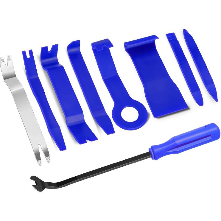 GLK Auto Trim Removal Tool Set Door Clip Panel Removal Tool Set Car Pry Tool With Fastener Remover For Car Dash Radio Audio Taller Pry Tool 9PCS