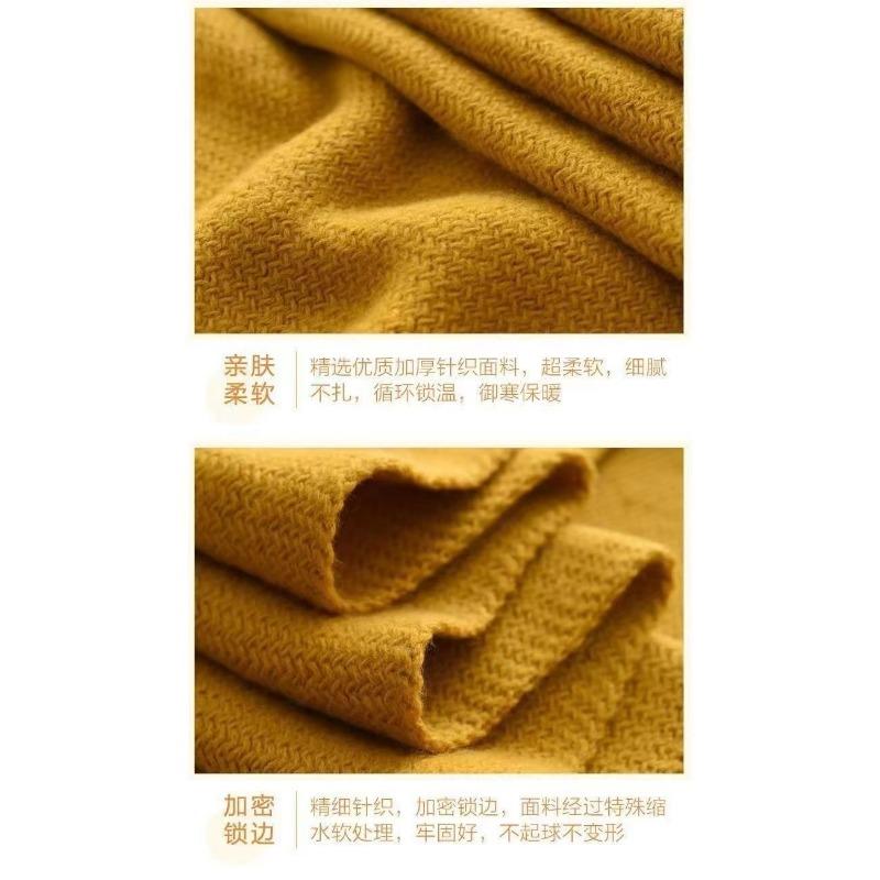 Scarf Winter New Korean Version Baiqiu Winter Solid Color Student White Hanging Ball Knitted Wool Winter Girl Scarf